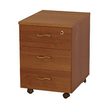 Мастер МТ 214 Тумба 3-х ящичная (с доводчиками) с центральным замком 42x53x60 Темный Орех 
